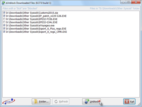 Content of folder with ticks refreshed